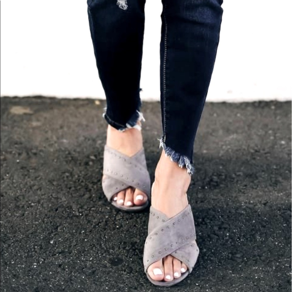 Moscow Studded Open Toes Mules